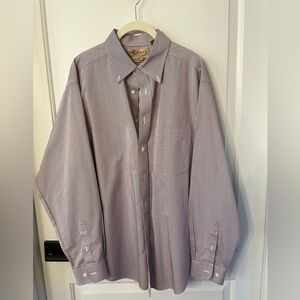 Men’s Roundtree & Yorke Dress Shirts Perfect Performance Non- Iron Size L